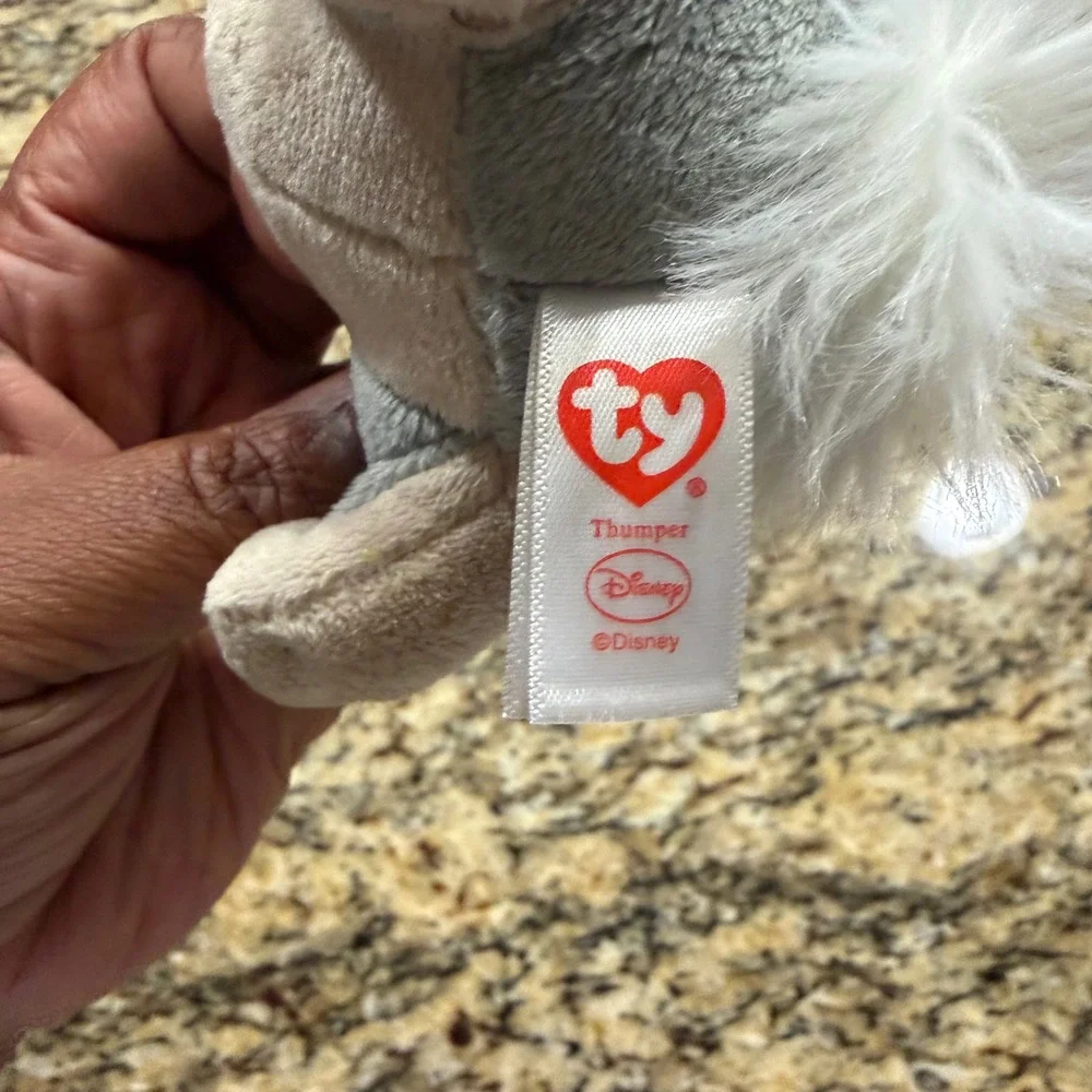 Ty Beanie Babies Disney Thumper Plush Rabbit Walgreens Exclusive Grey 7.5 inch